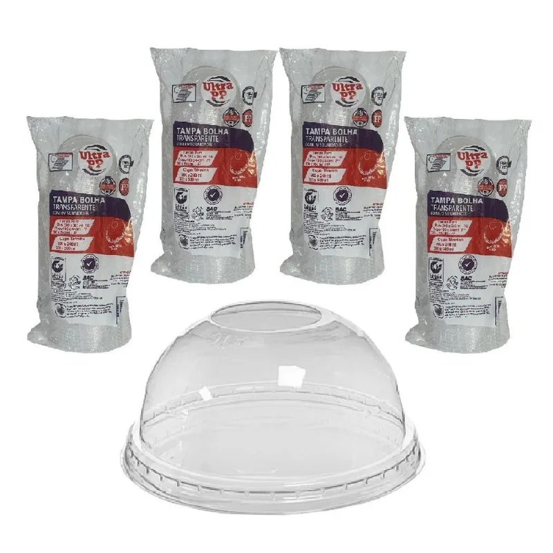 200 Tampas Bolha S/furo P/copo 400 500 Copo Isopor 240 300ml