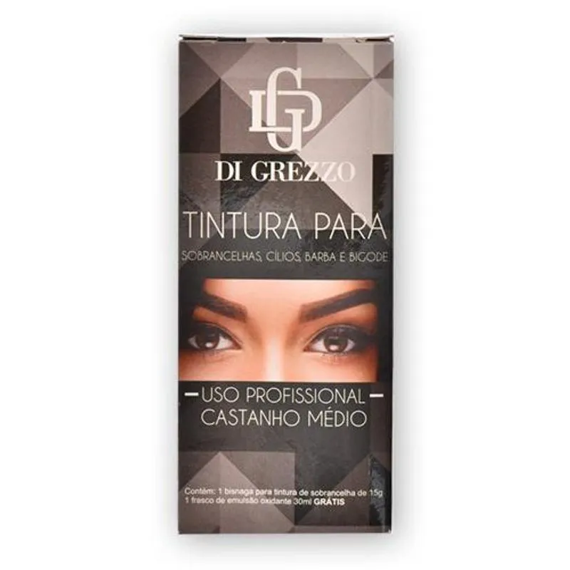 Henna Para Sobrançelhas Digrezzo 1,5g Castanho Medio