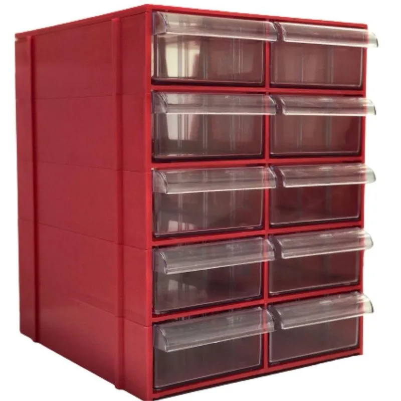 Gaveteiro Organizador Vermelho Multiuso Novo Magus Cg510/5