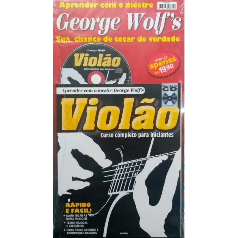 Livro Aprender Com O Mestre George Wolfs - Violão Com Cd