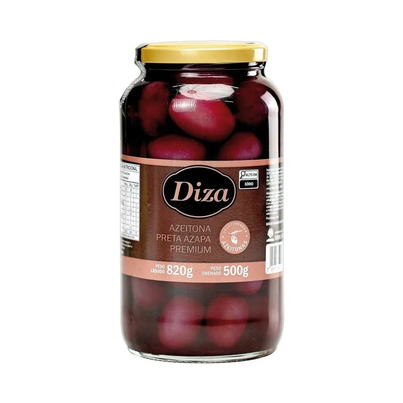 Azeitona Preta Diza com Caroço Premium 500g