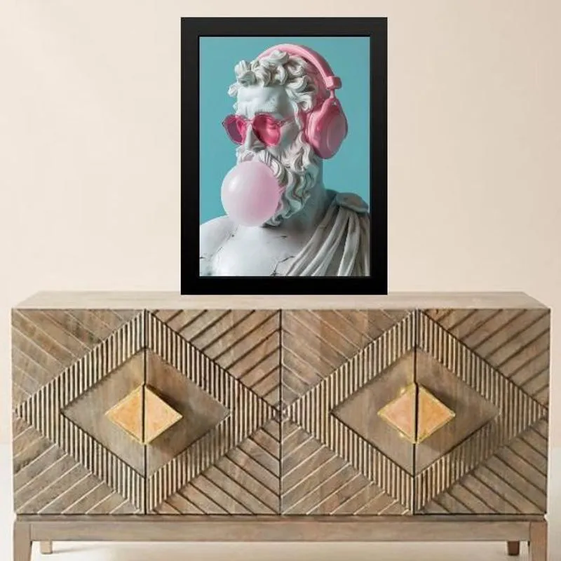 Quadro Divertido Estátua Bubble Gum 24X18Cm