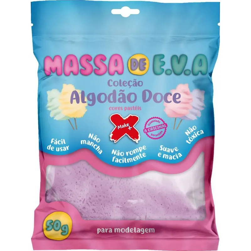 Massa de EVA Lilas Pastel 50G. Algodao Doce