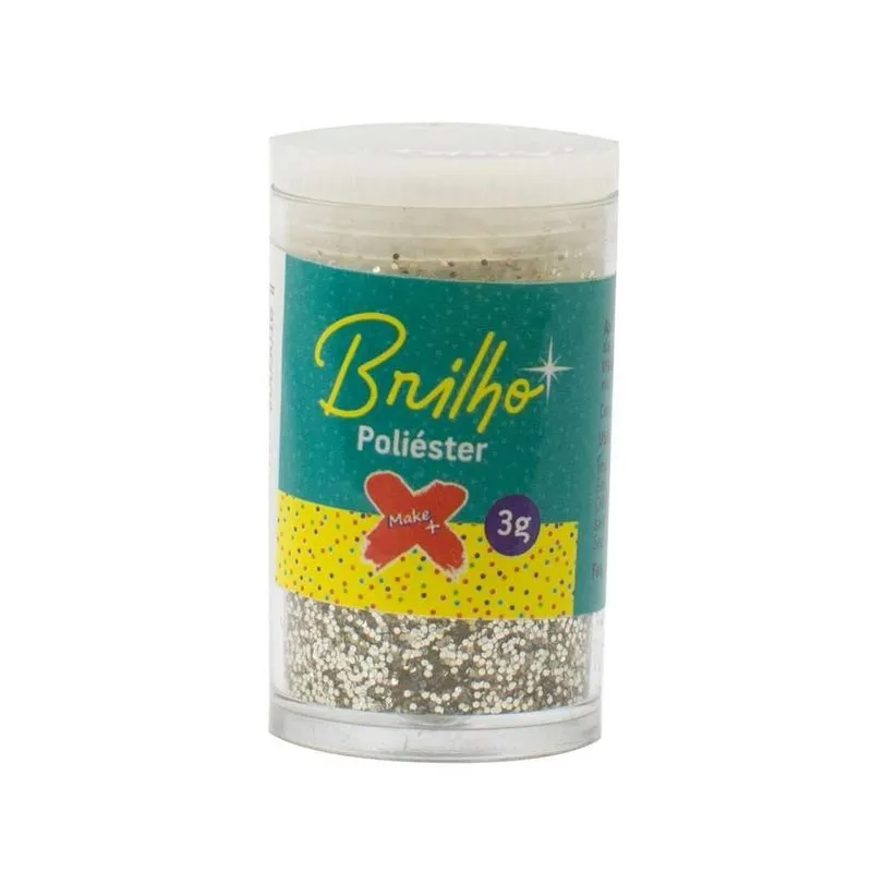 Glitter Pote 3gr Ouro Branco Make+