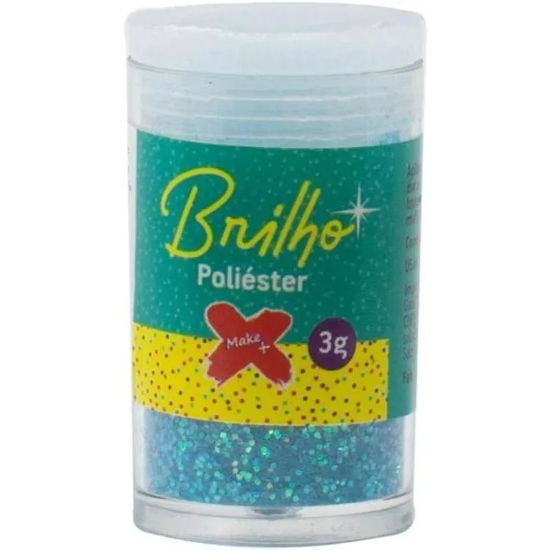 Glitter Pote 3gr Verde Agua Make+