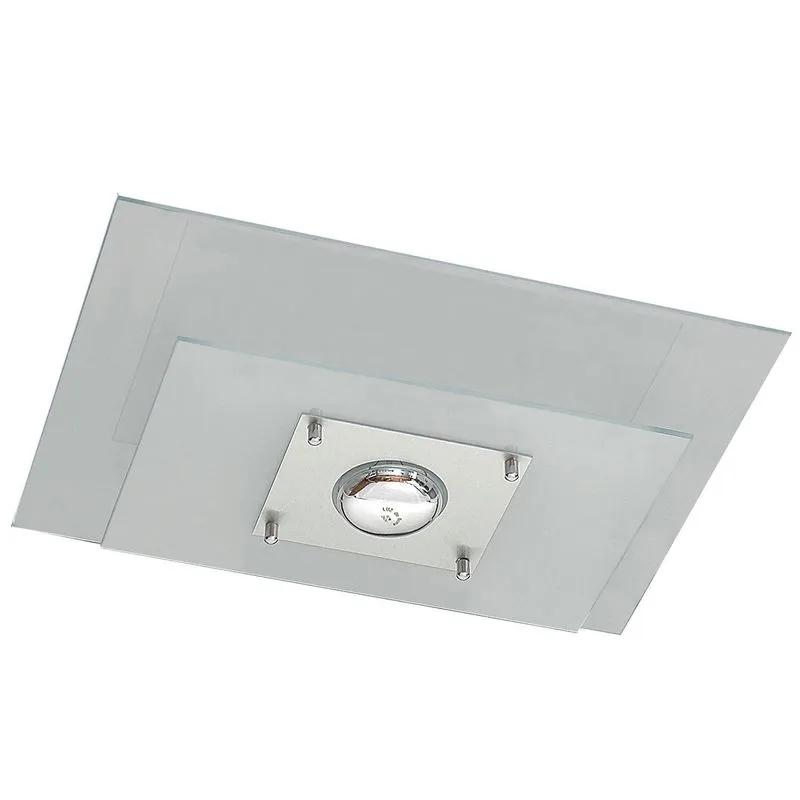 Plafon de Vidro Retangular 40cm x 30cm 135 Pantoja & Carmona Branco