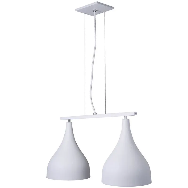 Pendente Funil Duplo 24cm 6040 Pantoja & Carmona Branco
