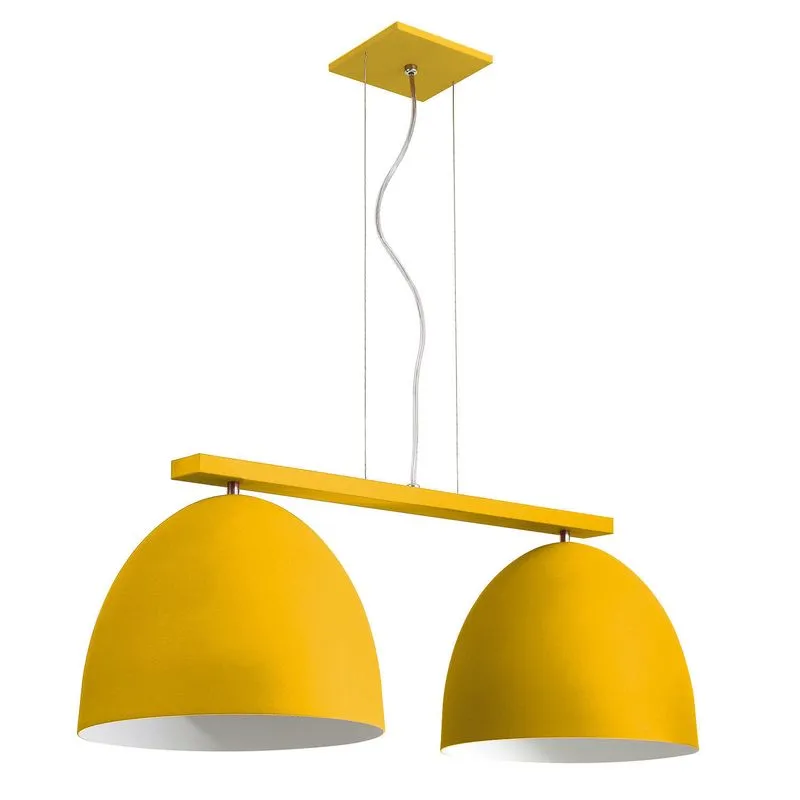 Pendente Redondo Duplo 31cm com Acrilico 6015 Pantoja & Carmona Amarelo
