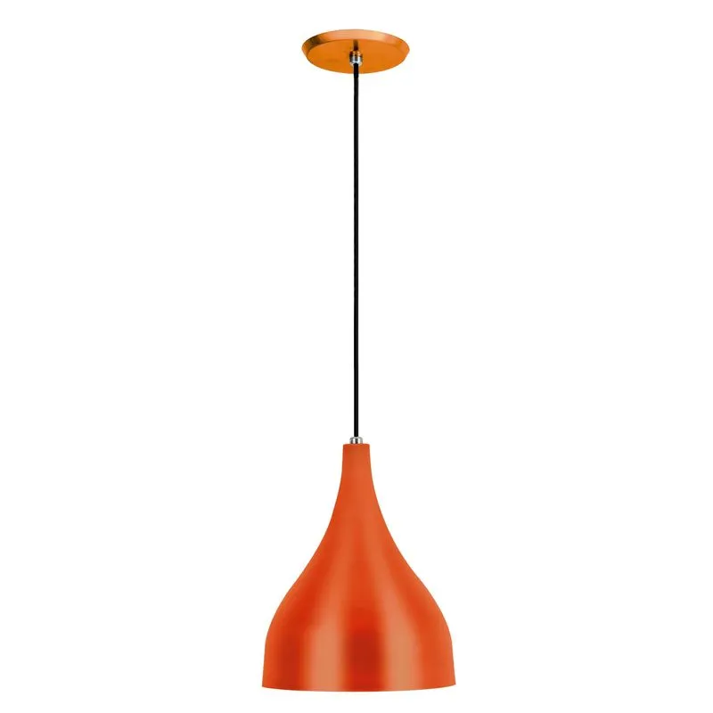 Pendente Funil 6038 Pequeno Redondo Laranja