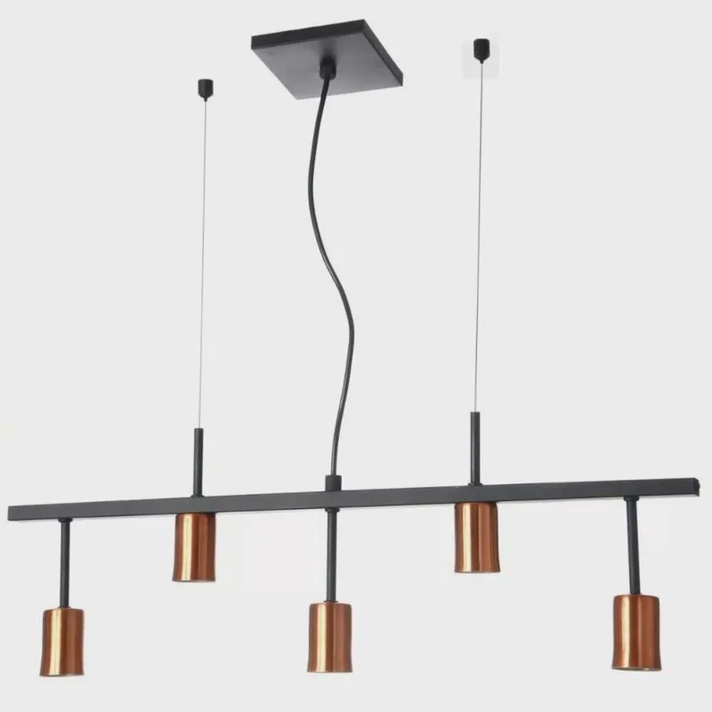 Pendente Assimétrico 1705 para 5 Lâmpadas Soquete E27 Bivolt Metal Pantoja&Carmona