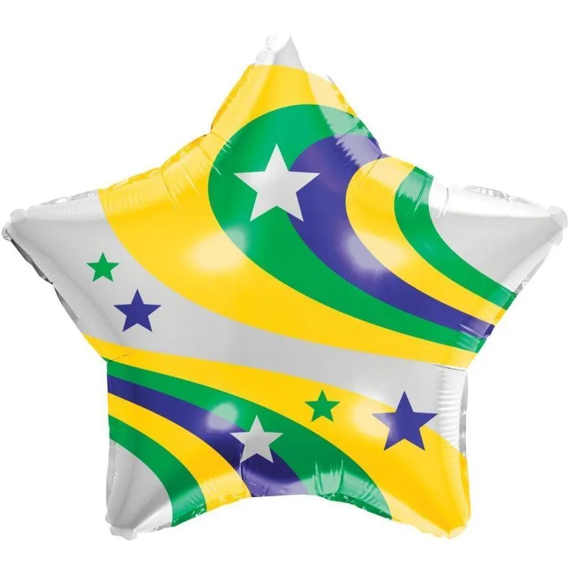Copa Do Mundo 2022 Balao Estrela Brasil 18x45cm