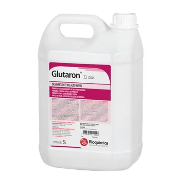 Desinfetante Glutaron 2% 5l - 32 Dias - Rioquimica