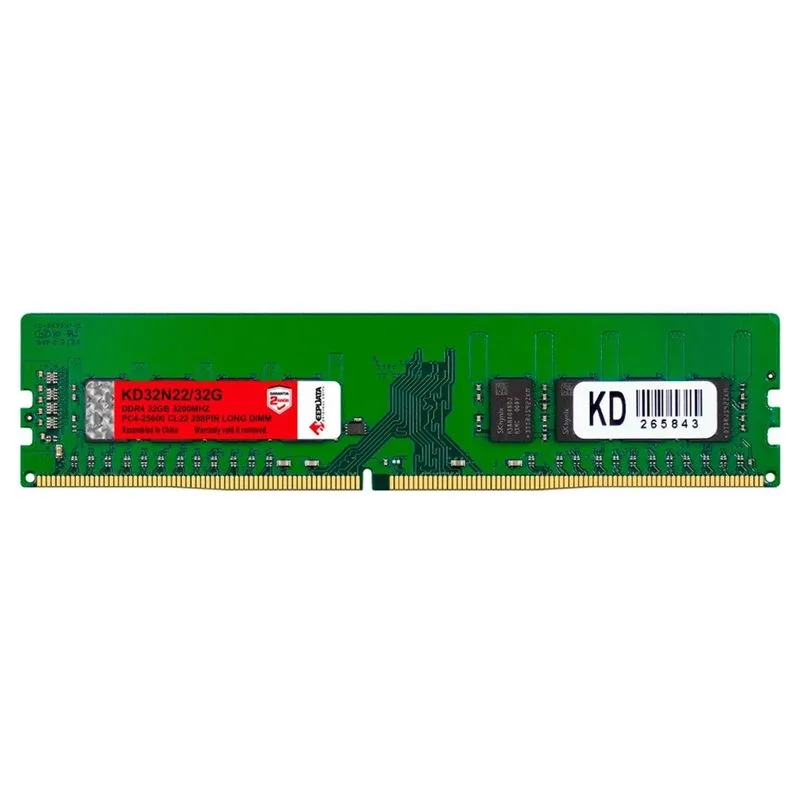 Memória Ram Keepdata Kd32n22/32g 32gb Ddr4 3200mhz Dimm Pc Desktop Alta Performance Upgrade Gamer Estabilidade Alta Velocidade