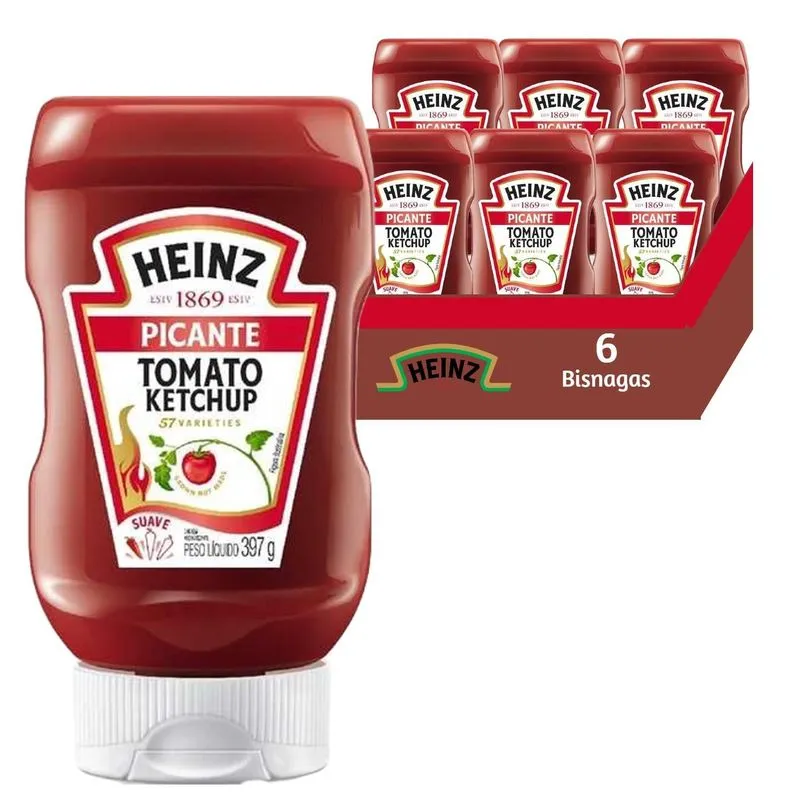 Ketchup Picante Heinz 397g 6 Unidades