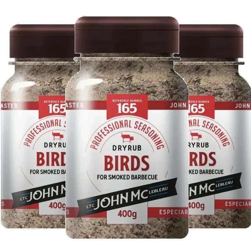 3x Tempero Para Aves Dry Rub John Mc 400g