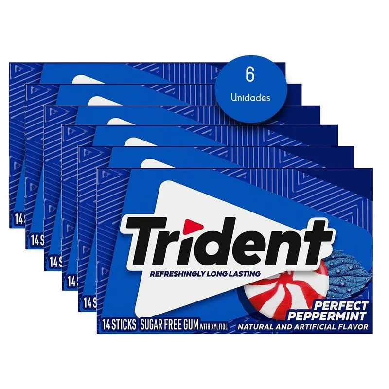 Trident U.s.a Perfect Peppermint 26.6g (6 Unidades)