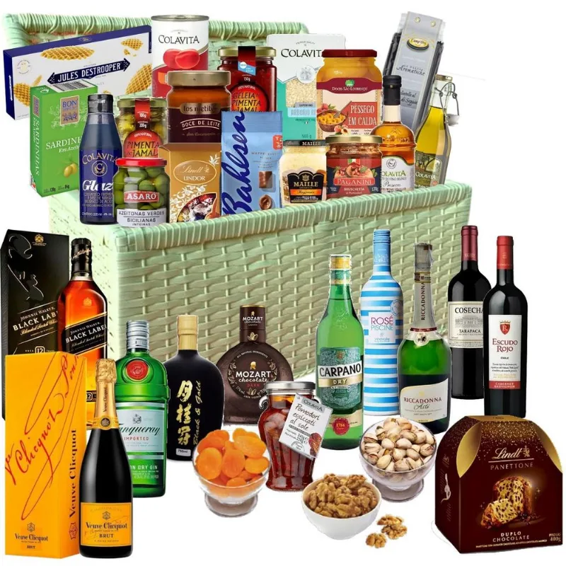 Cesta De Natal Premium Kingston Com 32 Itens