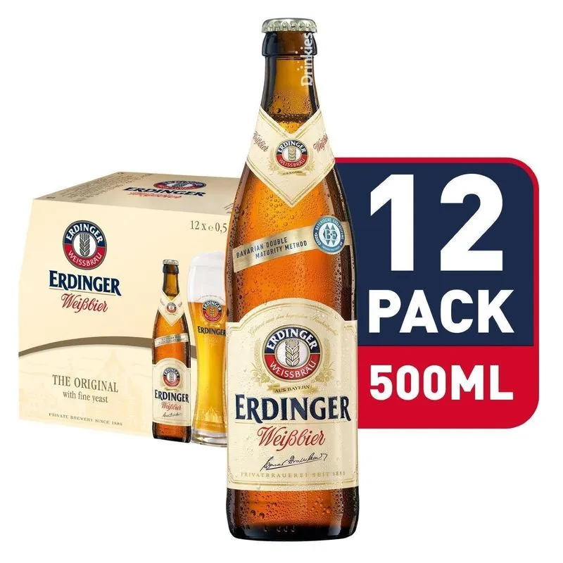 Cerveja Alemã Erdinger Weissbier 500ml (12 Garrafas)