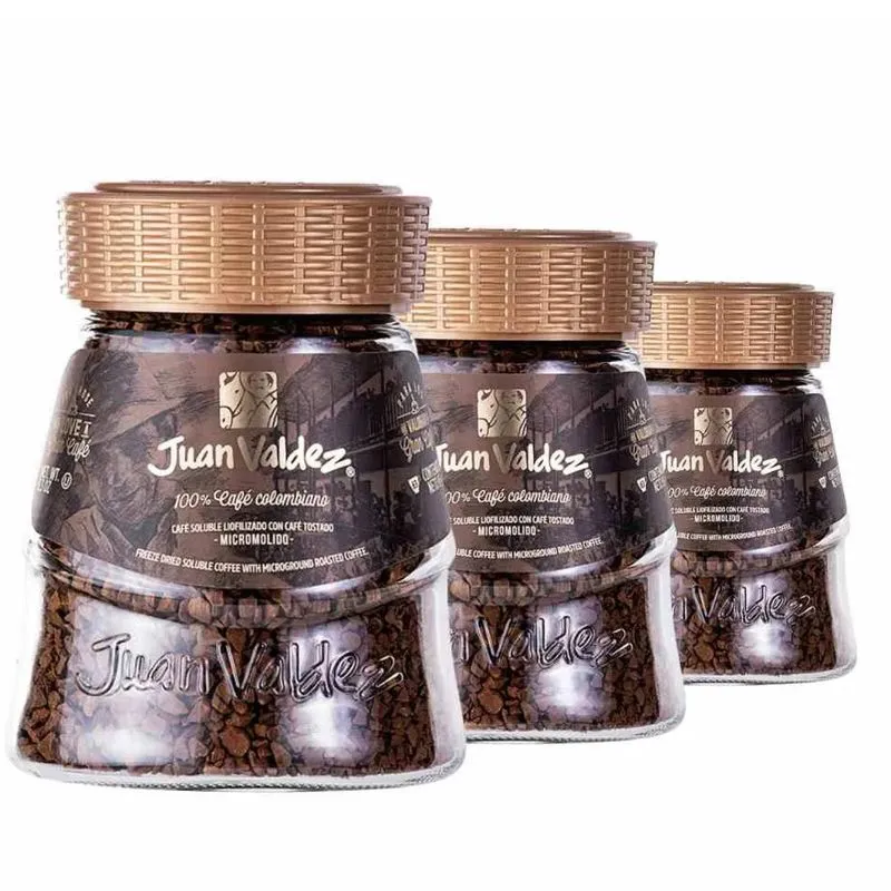 Café Solúvel Juan Valdez Liofilizado Clássico 95g (3 Vidros)