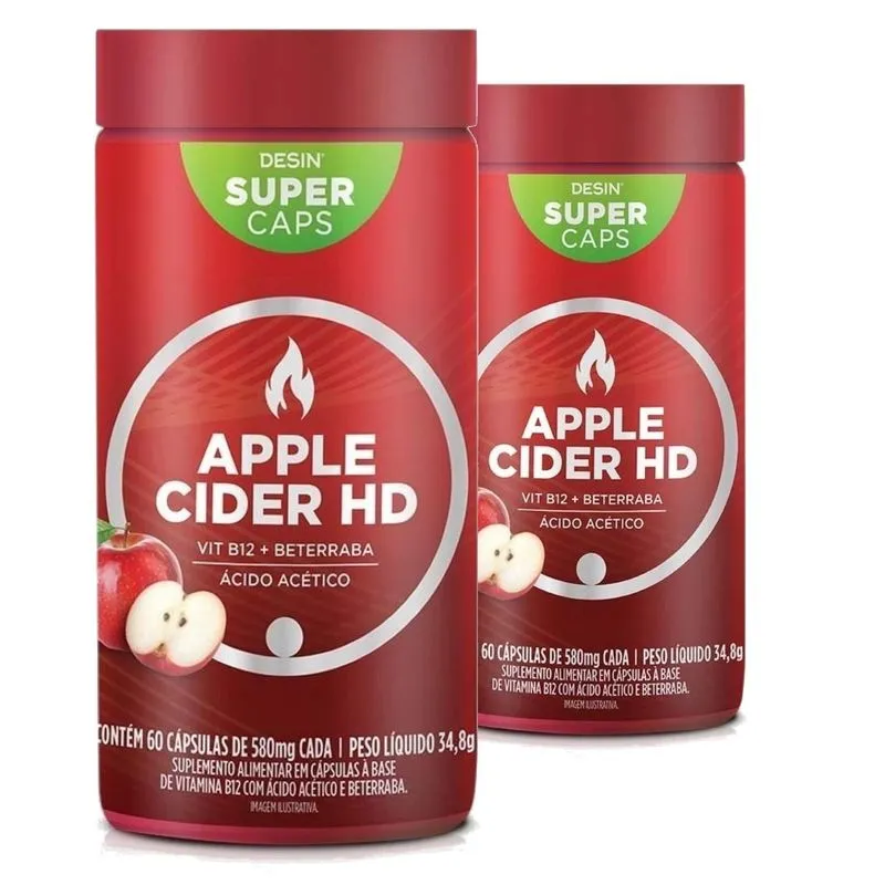 Kit Com 2 Super Apple Cider Hd 60 Cápsulas