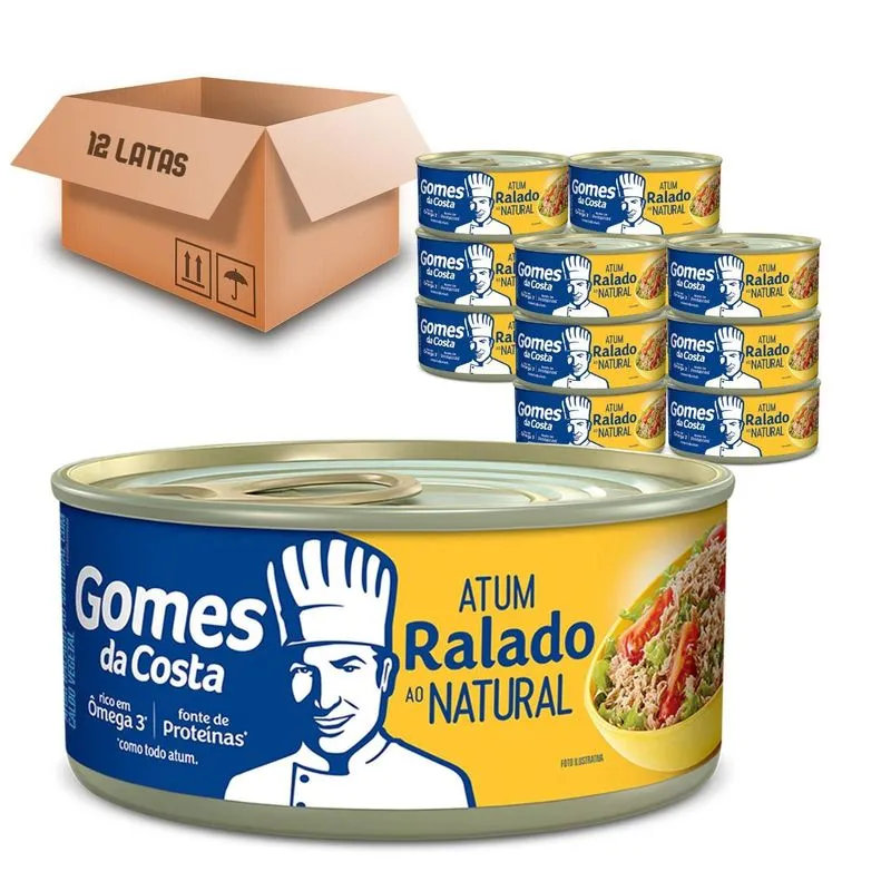 Atum Ralado Ao Natural Gomes Da Costa 170g (12 Latas)