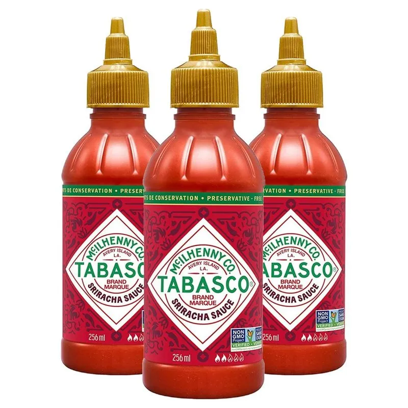 Kit Com 3und Molho Tabasco Sriracha Squeeze 256ml