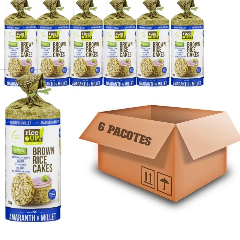 Biscoito Arroz Rice Up Milho/amaranto 120g (6 Pacotes)