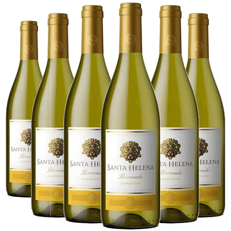 6x Vinho Chileno Santa Helena Reservado Chardonnay 750ml