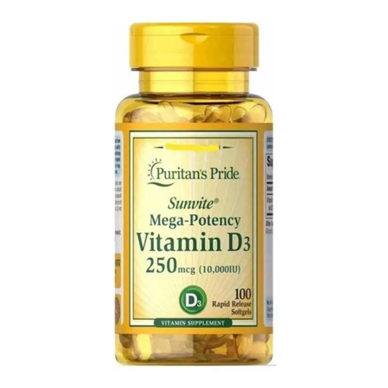 Vitamina D3 10.000 Ui Puritans Pride - 100caps Importada!