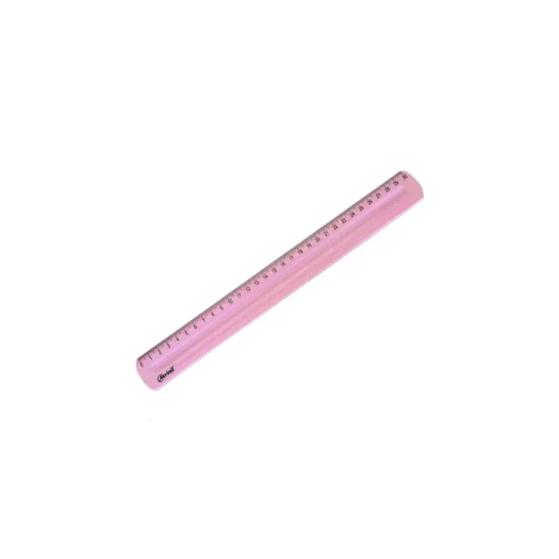 Regua Acrinil 30cm Rosa Premium com 10 Unidades