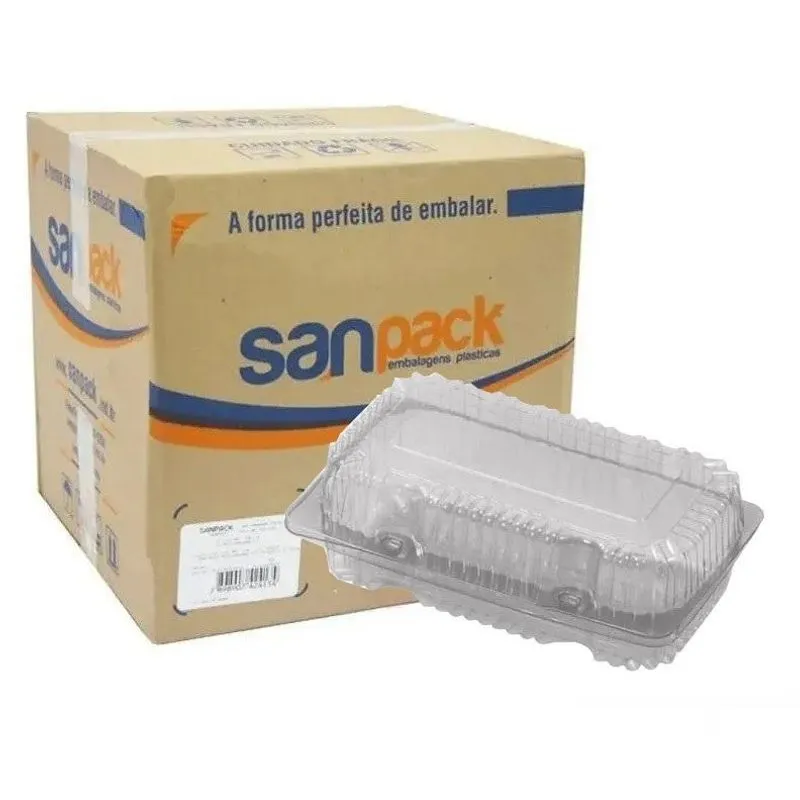 Embalagem Retangular Pequena Baixa Sanpack S-08 C/200 (2cx)