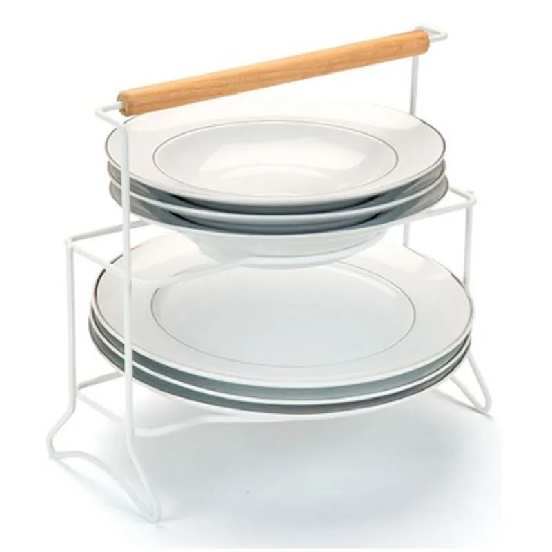 Suporte Para Pratos Duplo Branco Eco Design - Arthi