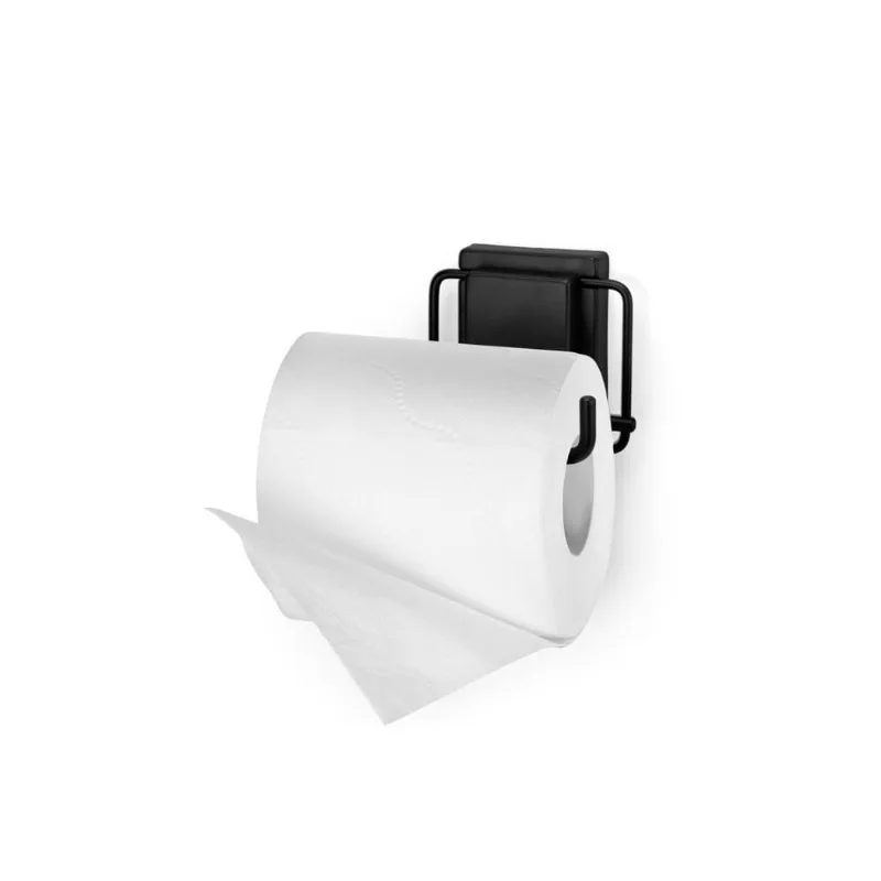 Suporte Papel Higiênico Preto Ventosa Aço Arthi 2589 - Arthi