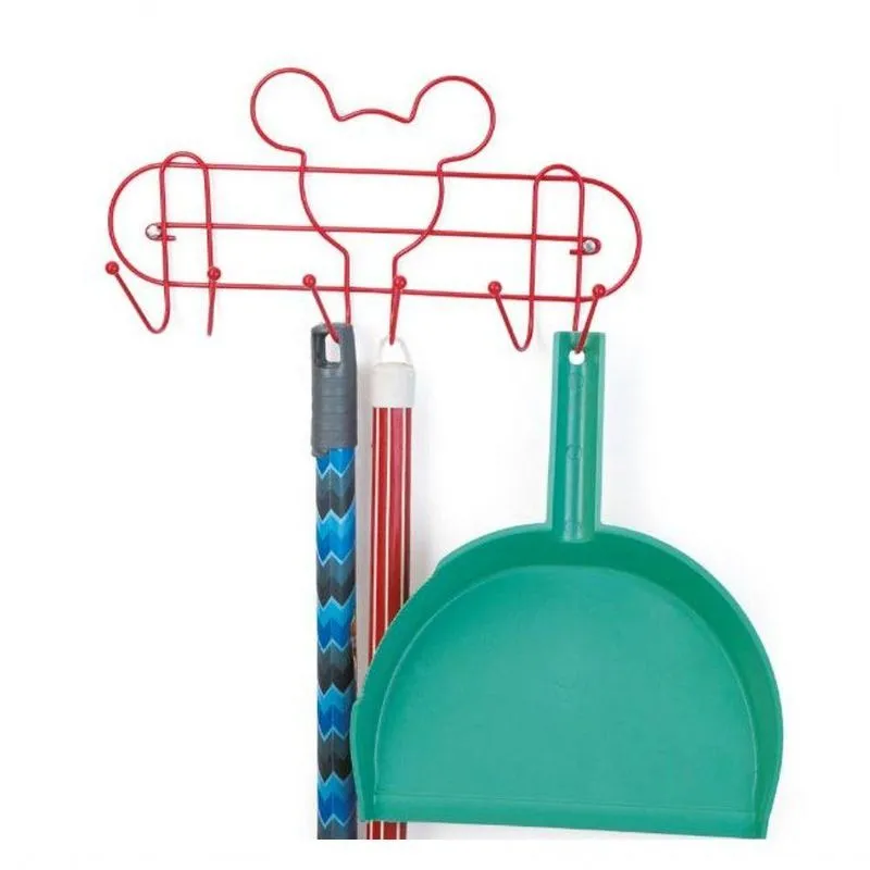 Suporte Com 6 Ganchos Pendurador Red Wiring Mickey Disney -