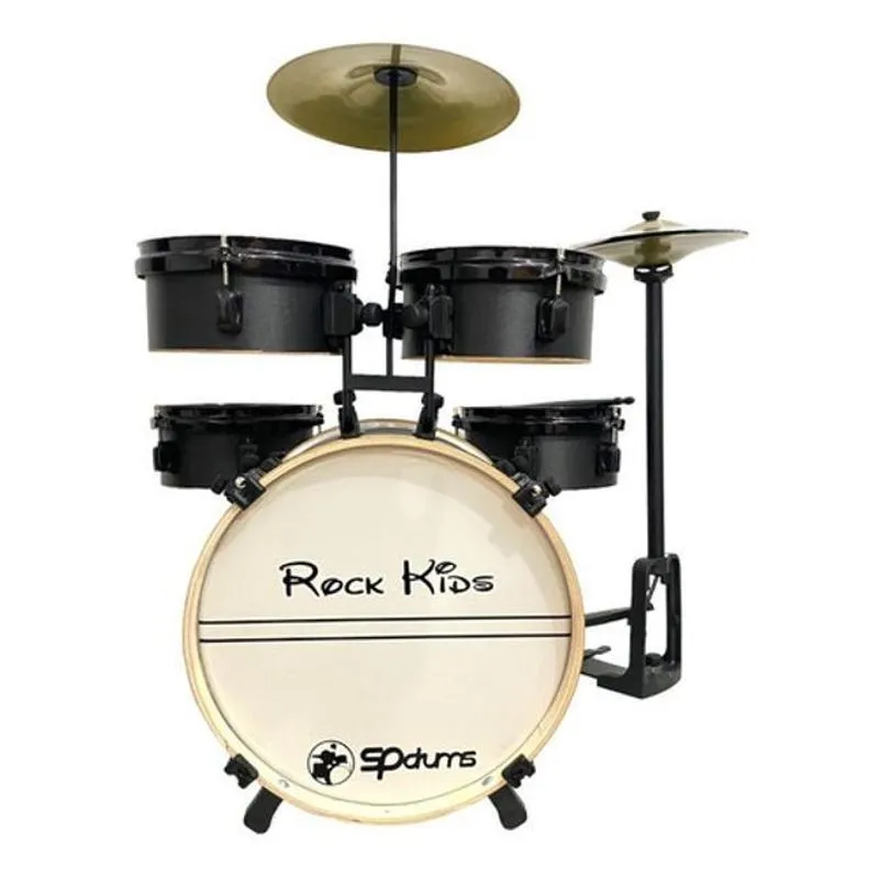Bateria Musical Infantil Rmv Rock Kids - Preto
