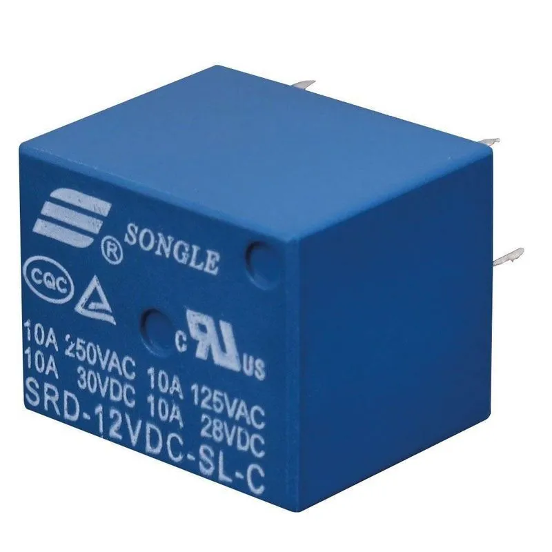 Rele 12v 10a Songle Sru-12vdc-sl-c - 5 Pinos Nc- Na E Nf