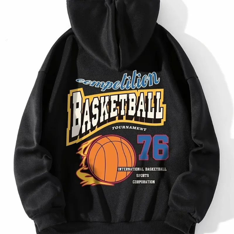 Moletom Feminino De Basquete Com Capuz E Bolso Elashopp Preto Pp