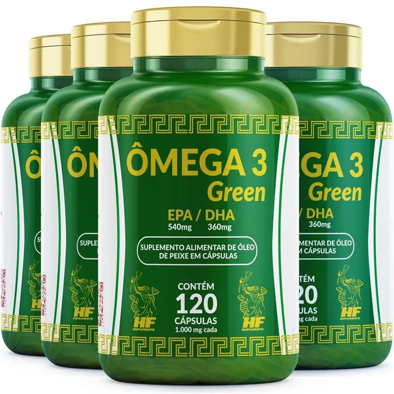 4X omega 3 1000MG hf suplements 120 caps + coqueteleira