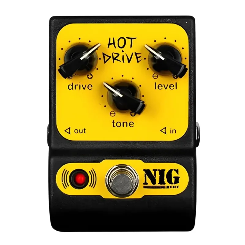 Pedal Nig Pocket Hot Drive PHD Overdrive Distorção Guitarra True Bypass Compacto 9V Pedal de Efeito