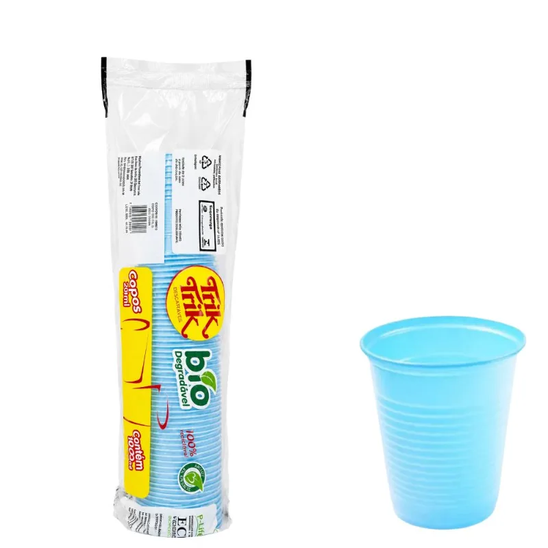 Copo Descartável 200ml Azul Candy 3718 Trik trik - 50UN