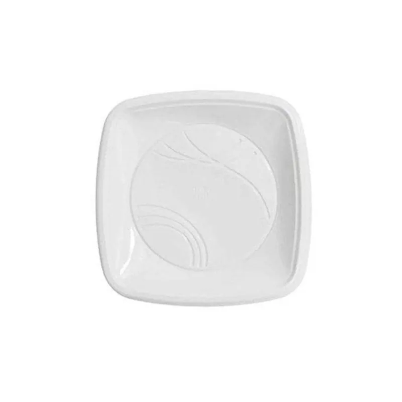 Prato Quadrado Biodegradável Trik Trik 15cm Branco 10 Unid