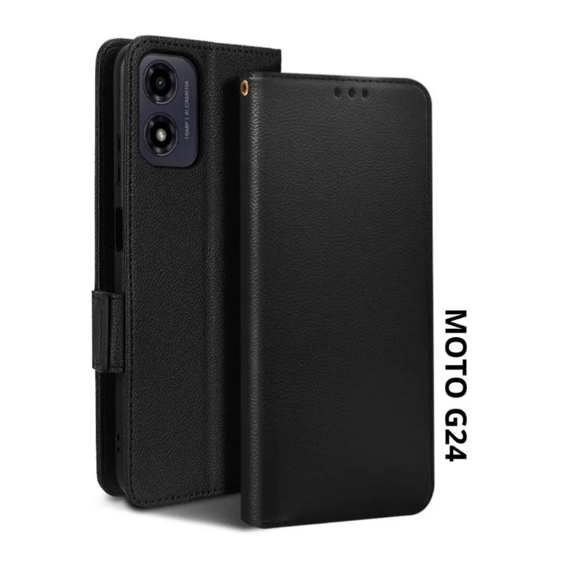 Capa Capinha Carteira Flip Estojo Compatível Para Moto G24