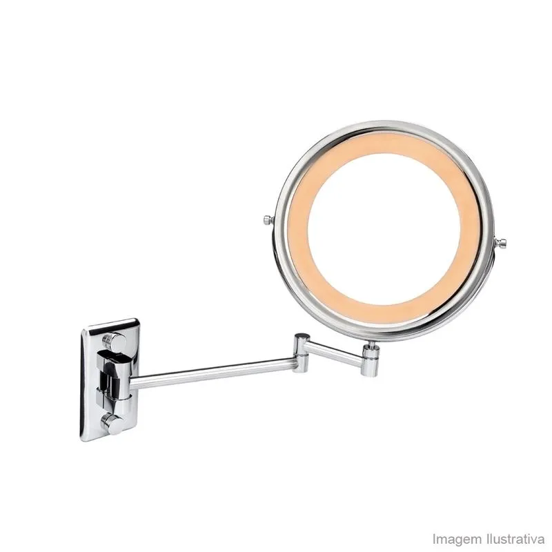 Espelho de parede com luz Mobilelight 33,5cm 10455 Crysbell