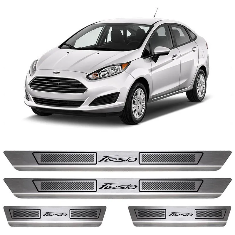 Acessórios Soleira Aço Inox Ford New Fiesta 2012 A 2020