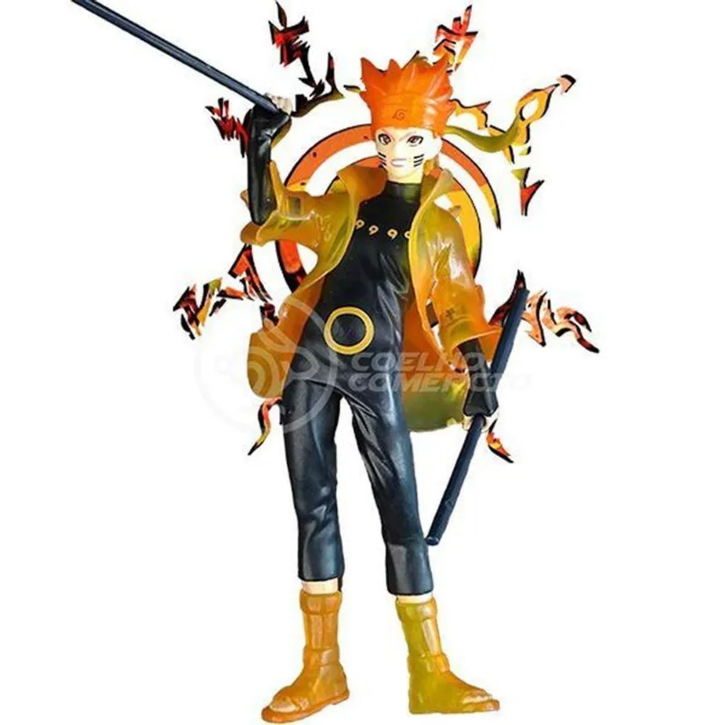 Brinquedo Boneco Naruto Modo Kurama Sábio 18Cm