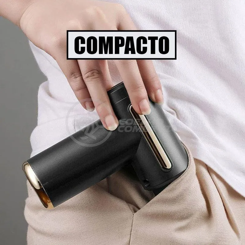 Mini Massageador Muscular Facial Físico 6 Níveis Preto