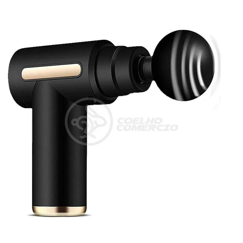 Mini Massageador Muscular Facial Físico 6 Níveis Preto