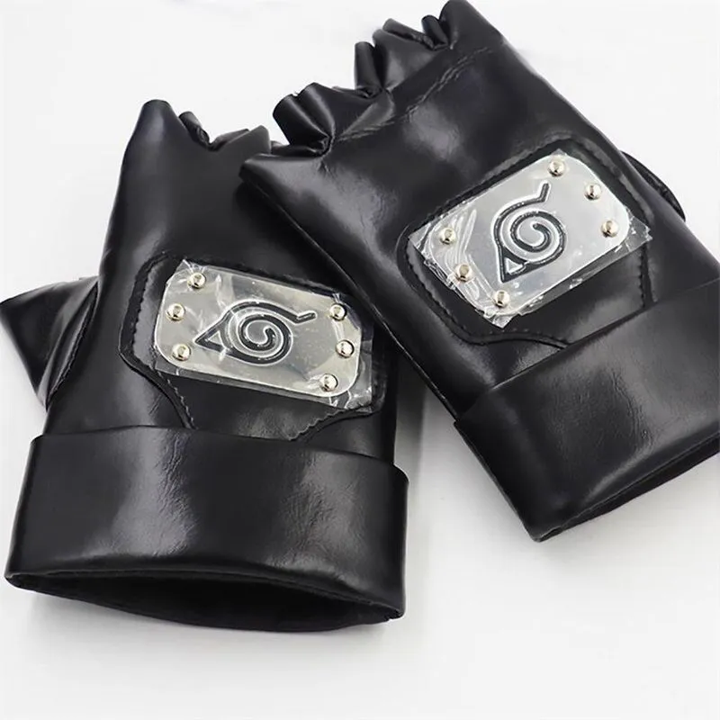 Luvas Couro Kakashi Hatake Sensei Ninja Naruto