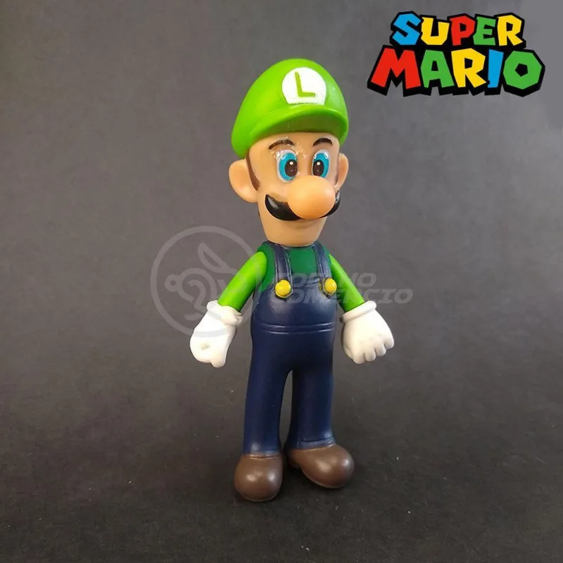 Brinquedo Boneco Universo Mario + Caneca 350Ml Luigi