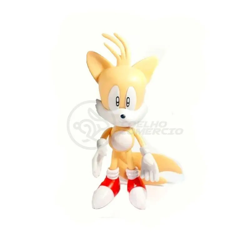 Coleção Boneco Action Figure Tails Amarelo 16Cm Sonic